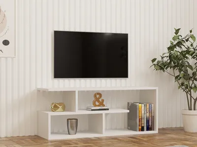 Produktbild von Skye Decor, Cafu- Cafu PUQ, Weiß, TV-Schränke, 40x100x29,6 cm, 100% Melaminbeschichtete Partikelplatte
