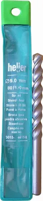 Produktbild von Heller Tools 24615 6 Masonry twist drill bit 9 mm Total length 120 mm Cylinder shank 1 pc(s)