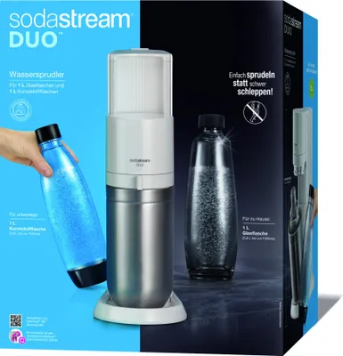 Produktbild von SodaStream Wassersprudler Duo Vorteilspack inkl. 2 Flaschen und Quick Connect Zylinder, Weiß