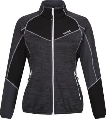 Produktbild von Regatta - "Hepley II" Fleecejacke Durchgehender Reißverschluss für Damen RG10684 (42 DE) (Mittelgrau/Schwarz)