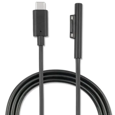 Produktbild von 4smarts 468683, Sync-/Ladekabel, Microsoft, Surface Pro 6 Pro 5 Pro 4 Pro 3, Surface Book, Surface Go, Surface Laptop, Schwarz, 1 m, 20 g