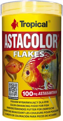 Produktbild von Tropical Astacolor Flockenfutter für Zierfische, farbverstärkend mit Astaxanthin, 500 ml