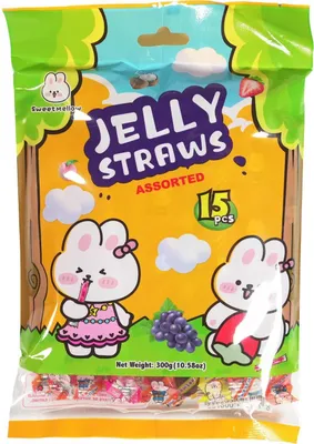Produktbild von Sweet Mellow Jelly Straws Assorted 300g