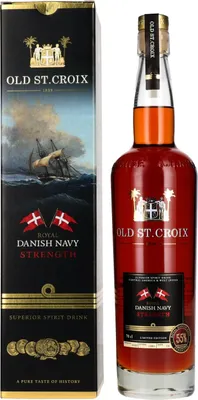 Produktbild von Old St. Croix A.H. Riise Royal DANISH NAVY STRENGTH Superior Spirit Drink 55% Vol. 0,7l in Geschenkbox
