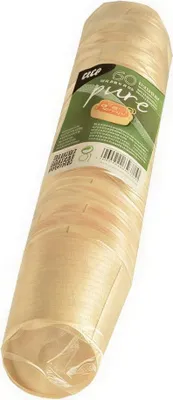 Zdjęcie produktu dla Papstar Fingerfood Schalen rund Holz pure rund Ø 6 cm 50 Stück