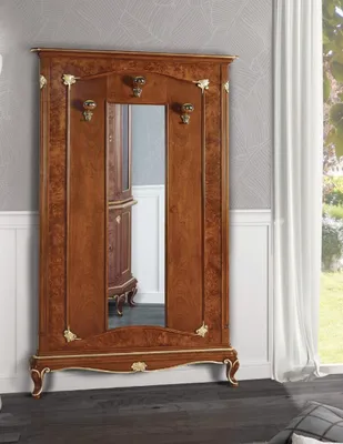 Immagine prodotto di Portaabiti a parete in legno, appendiabiti in legno, mobili italiani per l'ingresso