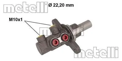 Produktbild von METELLI 05-0840 Bremszylinder Hauptbremszylinder für TOYOTA COROLLA (ZZE12, NDE12, ZDE12) COROLLA Kombi (E12J, E12T) COROLLA Stufenheck (E12J, E12T)