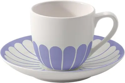 Produktbild von Villeroy & Boch Fleur Couleur Espressotasse mit Untertasse 70 ml - Bleu