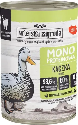 Produktbild von WIEJSKA ZAGRODA Monoprotein Duck - nassfutter für Katzen - 400g
