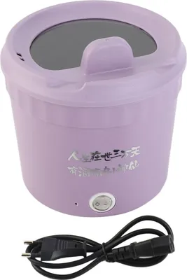 Immagine prodotto di 450 W fornello elettrico Hot Pot Rapid Noodles Mini 1,2 l per ramen pasta all'uovo gnocchi zuppa porridge farina d'avena antiaderente viola spina UE 220 V