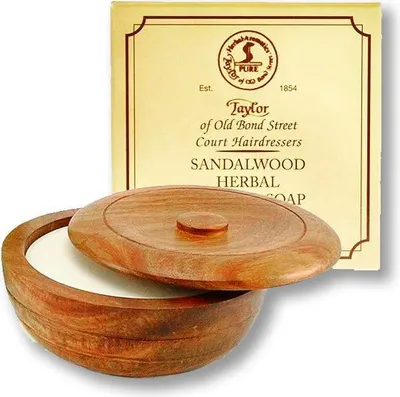 Obrázok produktu pre Mydlo na holenie v drevenej miske Taylor Of Old Bond Street Sandalwood 100g