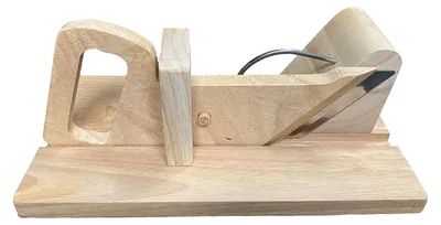 Produktbild von Schinkenschneider, Wurstschneider aus Edelstahl, Holzgriff, Obst- und Gemüseschneider, vielseitiges Küchengerät
