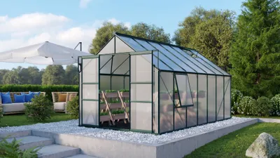 Obrázek produktu pro Vitavia "Meridian 2 11500" skleník smaragdově zelený 11,5 m² 4 mm HKP
