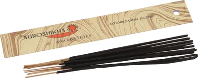 Produktbild von Auroshikha Räucherstäbchen - Mysore Sandal Incense, Orange, 23*3,5*0,3 cm, Indische Räucherstäbchen