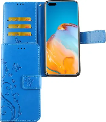 Zdjęcie produktu dla Etui na telefon komórkowy Huawei P40 Pokrowiec ochronny z klapką na kartę Niebieski