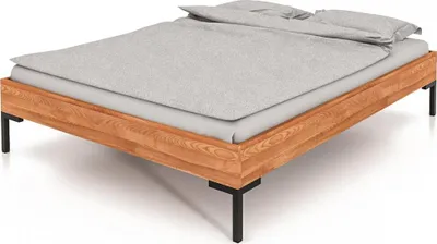 Produktbild von Bett Seiba 3 Sonderlänge 180x190 Kernbuche massiv ohne Kopfteil mit Metallbeinen