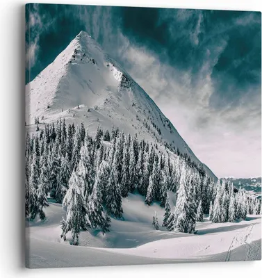 Produktbild von Bild auf Leinwand - Leinwandbild - Einteilig - Dunkel Himmel Berg - 40x40cm - Wand Bild - Wanddeko - Wandbilder - Leinwanddruck - Bilder - Wanddekoration - Leinwand bilder - Wandbild - AC40x40-4459