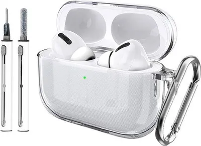 Imagen del producto de Funda de silicona para AirPods Pro 3, resistente a golpes, antideslizante, transparente