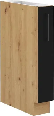 Image de Armoire coulissante MALILA – largeur 15 cm, noir / chêne artisan