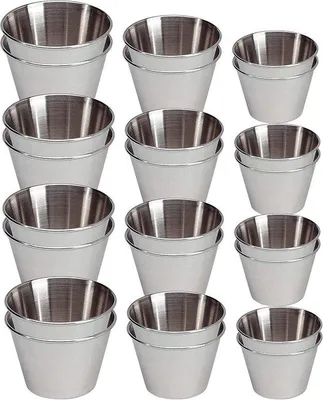 Produktbild von Famanu Backform Set - 24 Stück, Runde Antihaftformen für Pudding, Gelee und Kuchen - 7, 8 und 9 cm
