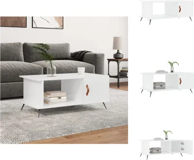 Produktbild von vidaXL Couchtisch Hochglanz-Weiß 90x50x40 cm Holzwerkstoff -  Couchtische