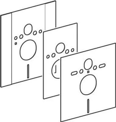 Produktbild von Geberit 115396001 Abdeckplatte mit Schallschutzset
