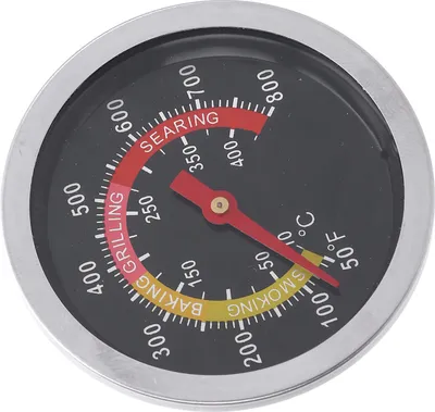 Image de Thermomètre de four en acier inoxydable avec cadran de 2,4 pouces Thermomètre de cuisine avec filetage M10 pour gril, friture, fumoir et barbecue