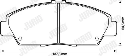 Produktbild von JURID Bremsbeläge Satz Vorne für HONDA PRELUDE V (BB) 572350J