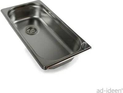 Immagine prodotto di Lavello in acciaio inox Lavandino da campeggio + scarico 325x176x65 3/4" 19mm