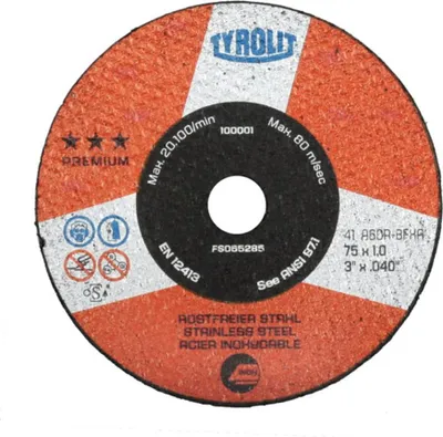 Image de Petit disque à tronçonner TYROLIT PREMIUM*** EXTRA ÉTROIT, Ø du disque : 63 mm