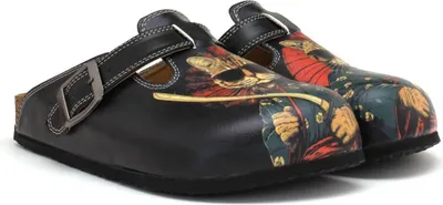 Produktbild von Goby Clogs Schuhe für Damen – Handgefertigte - Mädchen- und Damenschuhe für den Alltag - Farbiger Druck - Bequem & Langlebig - EVA-Sohle – Grundschul-Zeichnungen