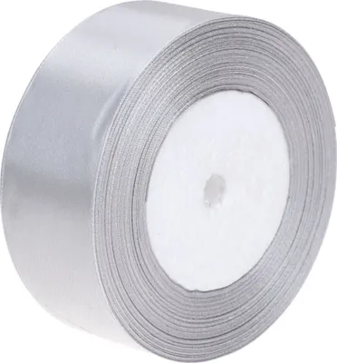 Produktbild von Dekolo Satin Schleife Hochzeit Satinband Geschenkband Schleifenband Geburtstag Deko 38mm x 32m Rolle Silber
