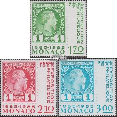 Produktbild von Briefmarken Monaco 1985 Mi 1677-1679 (kompl.Ausg.) postfrisch Briefmarkenausstellung,