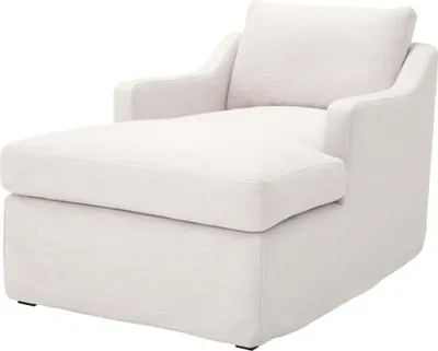 Produktbild von Casa Padrino Luxus Liegesessel / Schlafsessel Weiß 85 x 150 x H. 75 cm - Wohnzimmer Sessel