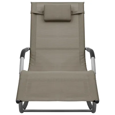 Produktbild von vidaXL Sonnenliege Textilene Taupe und Grau