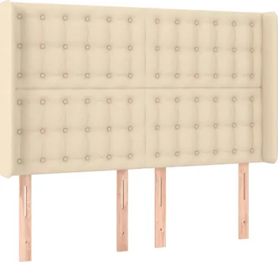 Produktbild von vidaXL Kopfteil mit Ohren Creme 147x16x118/128 cm Stoff