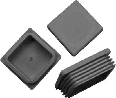 Produktbild von 20 Stück - Lamellenstopfen Vierkantrohrstopfen 60 x 60 mm (Außen) Stopfen GRAU