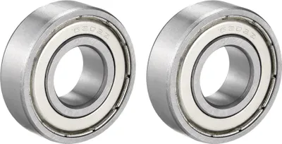 Produktbild von 2 Stück 6202Z Rillenkugellager 15mmx35mmx11mm Einzelschild Chromstahl Kugellager Einzelner Schild Lager