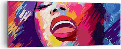 Produktbild von Bild auf Leinwand - Leinwandbild - Frau Abstraktion - 140x50cm - Wand Bild - Wanddeko - Wandbilder - Leinwanddruck - Bilder - Kunstdruck - Wanddekoration - Leinwand bilder - Wandkunst - AB140x50-4019