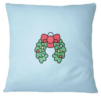 Kissenhülle 45x45 cm, Polyester, Reißverschluss, Lichtblau