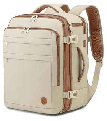 Produktbild von Handgepäckrucksack Reiserucksack Trolley-Rucksack - 40 x 30 x 20 cm - Erweiterbar auf 25 cm - 30 L - Schwarz