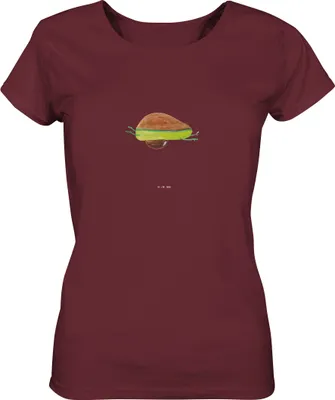 Produktbild von Mr. & Mrs. Panda Oberteil Damen Avocado Yoga Größe S - Burgundy - Geschenk, T-Shirt, Rundhals, Humor, Kurzarmshirt, Haha, Sport, Basic, Hilfe, Bauch, shirt