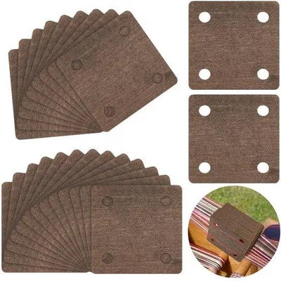 Obrázek produktu pro Ručně vyrobené dřevěné desky pro pletení a výšivání – 24 kusů – 5,4 x 5,4 cm – Pletací desky