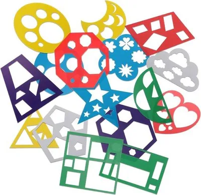 Produktbild von 16 geometrische Formen Schablonen für Kinder