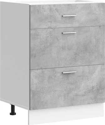 Immagine prodotto di Base da Cucina “Lyon” Grigio Cemento in Legno Multistrato