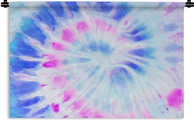 Produktbild von MuchoWow® Wandteppich Wandbehang Sommer - Krawattenfärbung - Weiß 120x80 cm Tapisserie Dekoration Wandtuch - Wanddekorationen - Wandtücher
