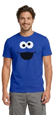 Produktbild von Spreadshirt Sesamstraße Krümelmonster Karneval Männer T-Shirt, XXL, Dunkelblau