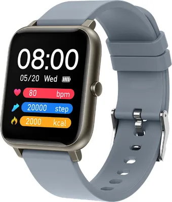 Produktbild von Smart watch Bluetooth Uhr Fitness Tracker mit Blutdruckmessung Fitness Armband mit Pulsuhr Schlafmonitor Schrittzähler Grau