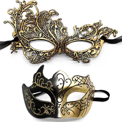 Obrázek produktu pro Sada dvou benátských masek pro karneval a Halloween