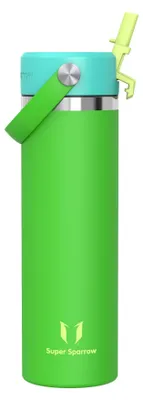 Produktbild von Sparrow Trinkflasche Edelstahl 750ml Thermosflasche mit Strohhalm Deckel